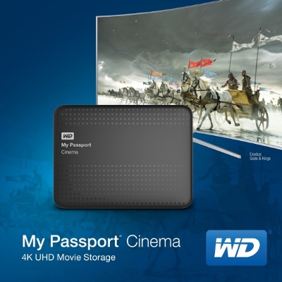 Накопитель WD My Passport Cinema 4K Ultra HD работает с сервисом Vidity