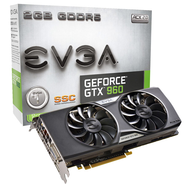 Ассортимент EVGA пополнили 3D-карты серии GeForce GTX 960