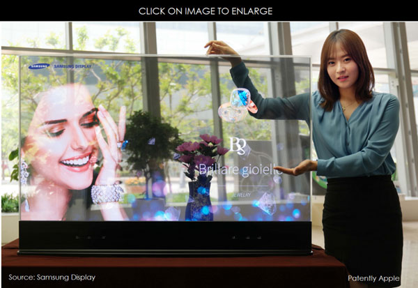 Компания Samsung Display недавно показала 55-дюймовый прозрачный экран типа OLED