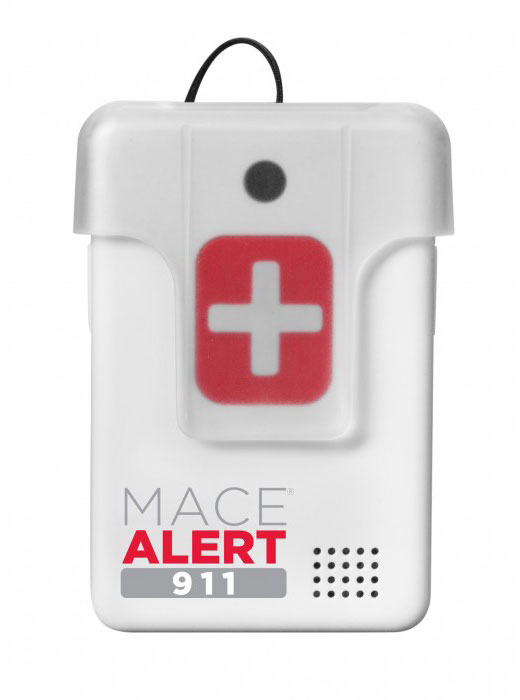 Миниатюрное носимое устройство Mace Alert 911 предназначено для экстренного вызова спасателей