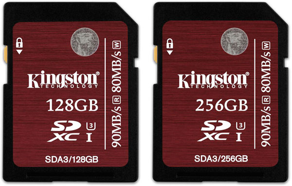 Объем карт памяти Kingston SDA3 увеличен до 256 ГБ