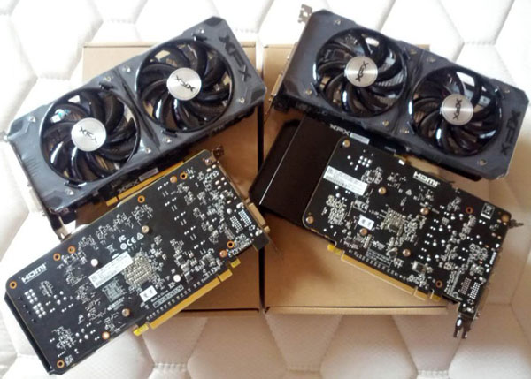 3D-карты XFX Radeon R9 380 и R7 360 внешне очень похожи, поскольку в них используется одна и та же система охлаждения