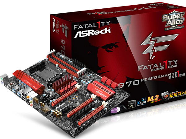 Системная плата ASRock Fatal1ty 970 Performance с процессорным гнездом AM3+ ориентирована на компьютерных энтузиастов