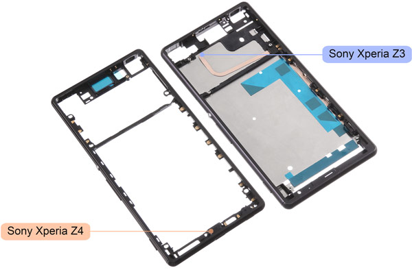 Появились изображения металлического шасси смартфона Sony Xperia Z4