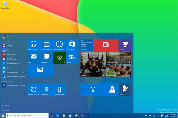 Выход ОС Microsoft Windows 10 ожидается этим летом