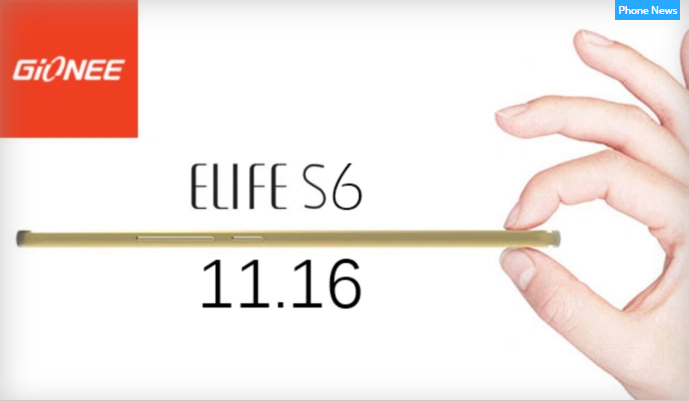 Смартфон Gionee Elife S6 может получит платформу MediaTek MT6753
