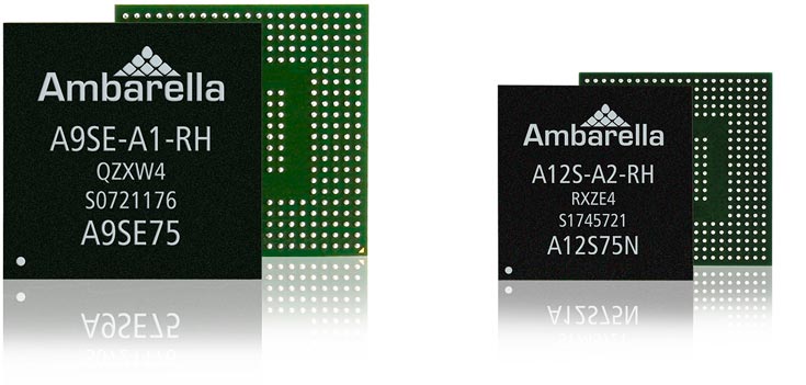 Однокристальные системы Ambarella A12S и A9SE поддерживают разрешение Full HD и 4K Ultra HD