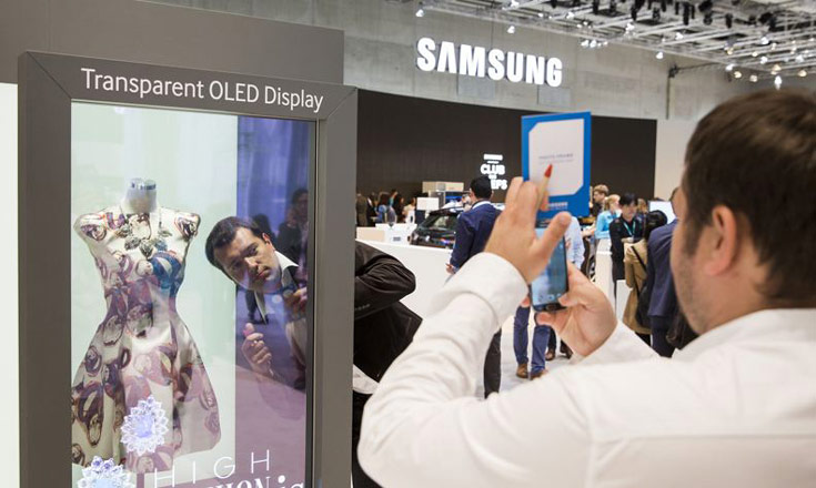 Компания Samsung показала на IFA 2015 прозрачный и зеркальный дисплеи OLED