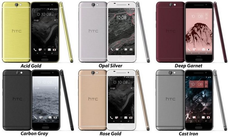 Смартфон HTC A9 будет доступен в шести цветовых вариантах