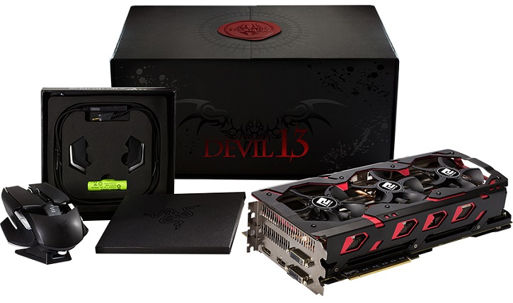 Карта PowerColor Devil 13 Dual Core R9 390 16GB GDDR5 оснащена двумя GPU и имеет мощную систему питания
