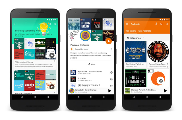 В Google Play Music появились подкасты