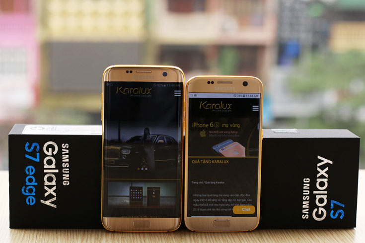 Позолоченный смартфон Samsung Galaxy S7 стоит $1730, Samsung Galaxy S7 Edge — $1930