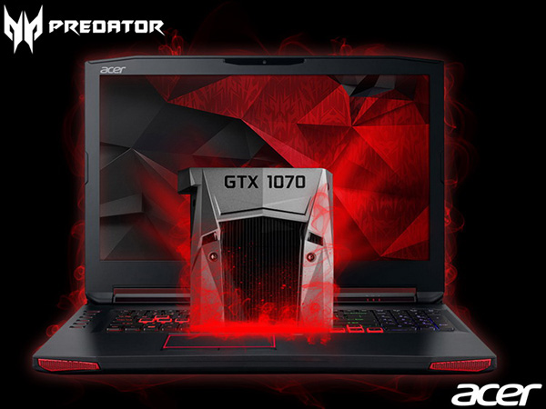 Игровые ноутбуки Acer Predator 15 и 17 с Nvidia GeForce GTX 10