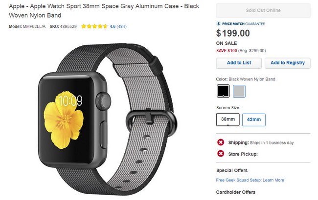 Умные часы Apple Watch Sport подешевели на $100 перед анонсом Apple Watch 2