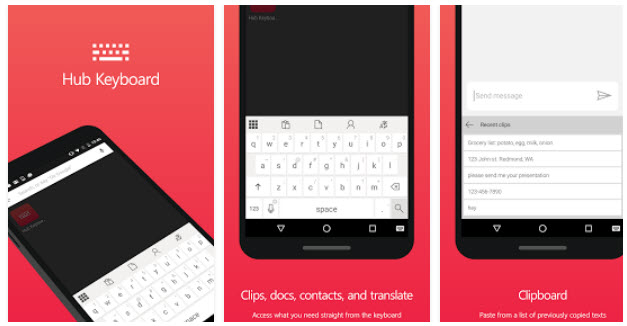 Microsoft выпустила приложение Hub Keyboard в Google Play