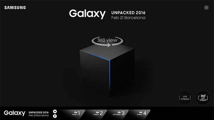 Анонс Samsung Galaxy S7 будет транслироваться с углом обзора 360°
