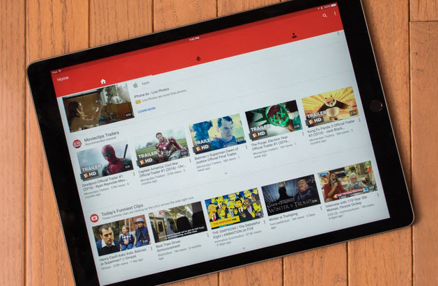 Приложение YouTube для iPad Pro, наконец, обзавелось поддержкой нативного разрешения планшета
