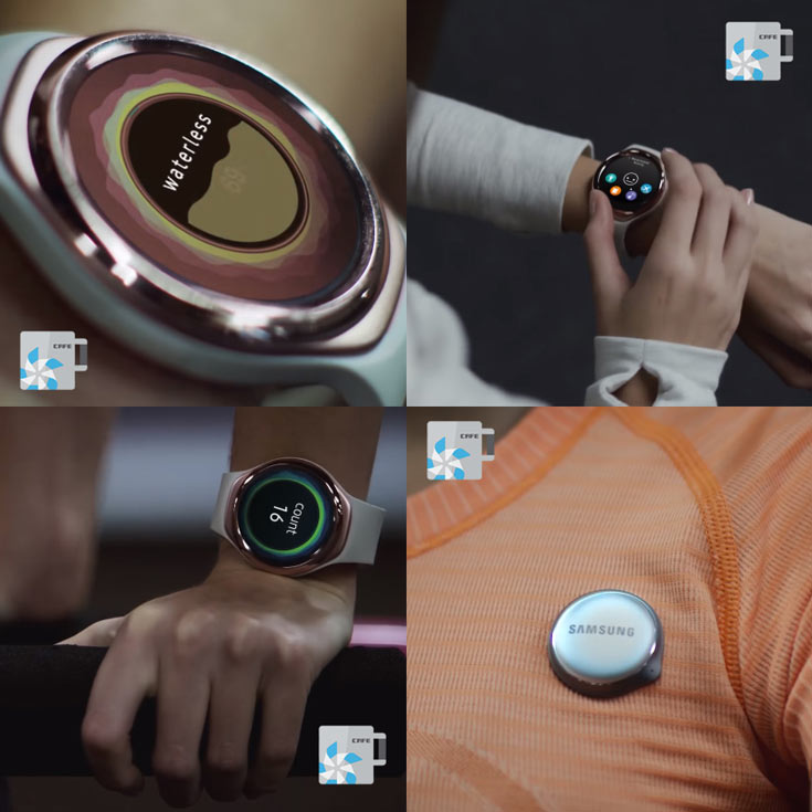 Браслет для фитнеса на биопроцессоре Samsung внешне напоминает умные часы Gear S2