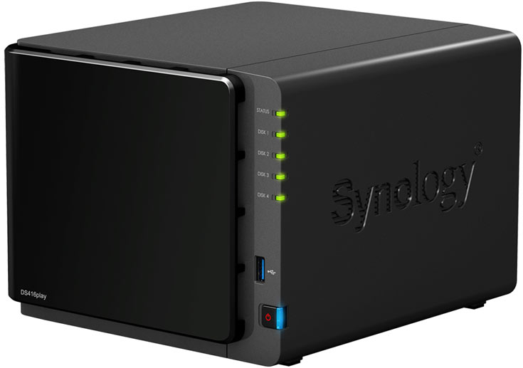 Хранилище с сетевым подключением Synology DiskStation DS416play рассчитано на четыре накопителя