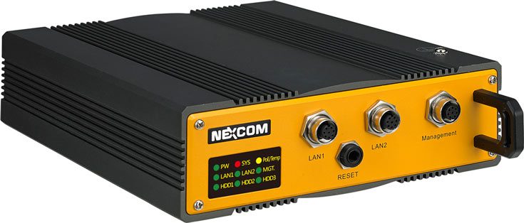 Сетевое хранилище в усиленном исполнении Nexcom iNAS 330 оснащено тремя портами Gigabit Ethernet