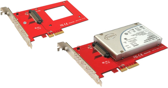Addonics выпускает семейство переходников для подключения SSD NVMe типоразмера 2,5 дюйма с разъемом U.2 
