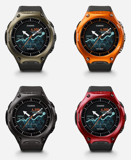 Часы Casio WSD-F10 будут доступны в четырех цветовых вариантах