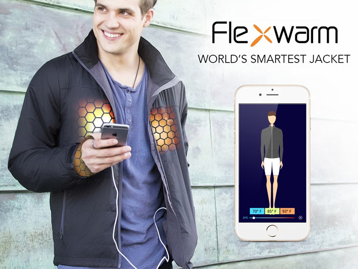 Управлять обогревателем куртки Flexwarm можно с помощью смартфона