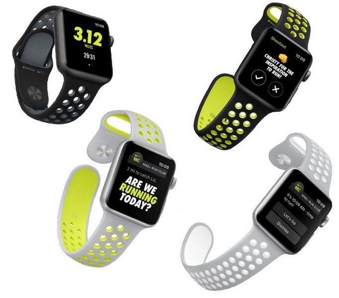 Умные часы Apple Watch Nike+ будут доступны в четырёх цветовых вариантах