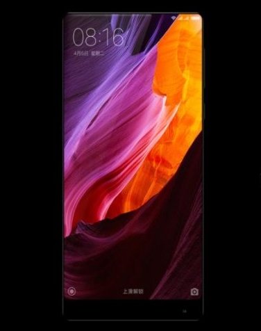 Смартфон Xiaomi Mix выделяется на фоне конкурентов отсутствием рамок с трех сторон дисплея