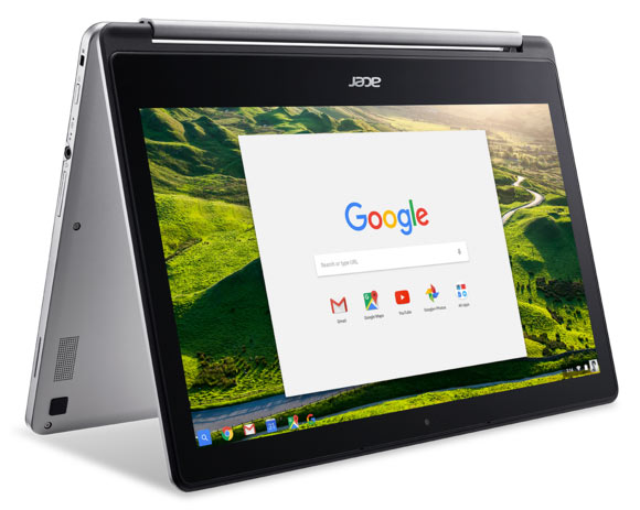 Трансформируемый хромбук Acer Chromebook R 13 работает автономно до 12 часов