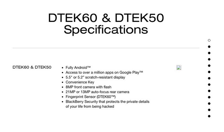 Смартфон BlackBerry DTEK60 будет новым флагманом компании