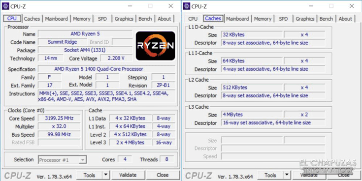 AMD Ryzen 5 1400 — четырехъядерный процессор