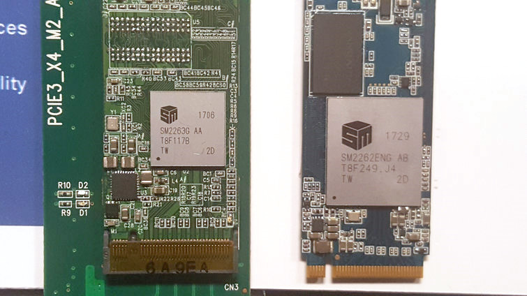 Общей чертой контроллеров SM2262EN, SM2262, SM2263 и SM2263XT является интерфейс PCIe Gen3 x4