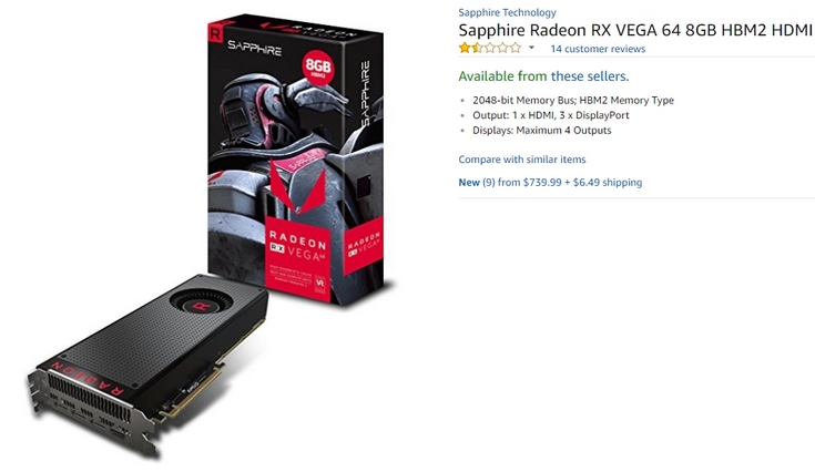AMD призналась в дефиците карт Vega 
