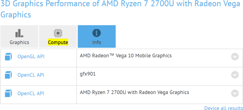 Графические процессоры AMD Radeon Vega Mobile интегрированы в APU Raven Ridge