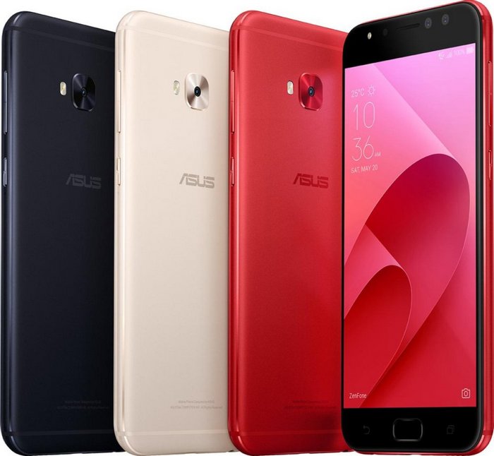 Линейка смартфонов Asus Zenfone 4 представлена во всех цветах на официальных изображениях