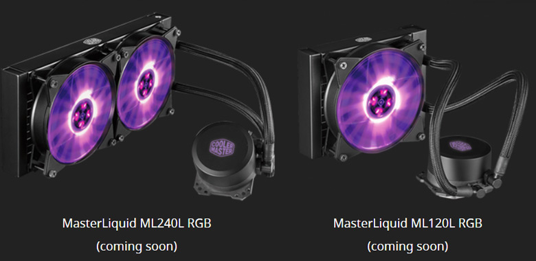 Модели MasterLiquid Lite 240, 120L RGB и 240L RGB пока отсутствуют в каталоге Cooler Master