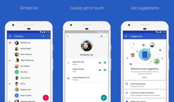 Приложение Google Contacts стало доступно на всех смартфонах с Android 5.0 и новее