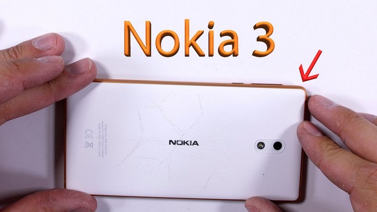 Nokia 3 практически невозможно согнуть руками