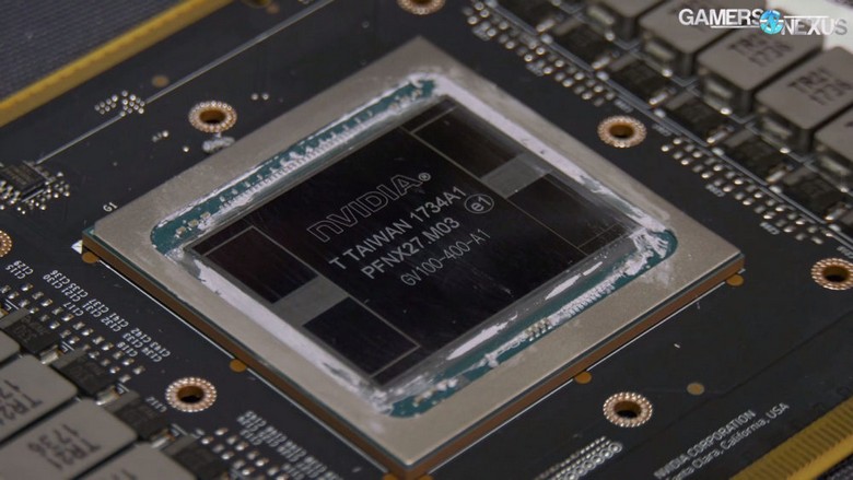 GPU видеокарты Nvidia Titan V действительно огромен