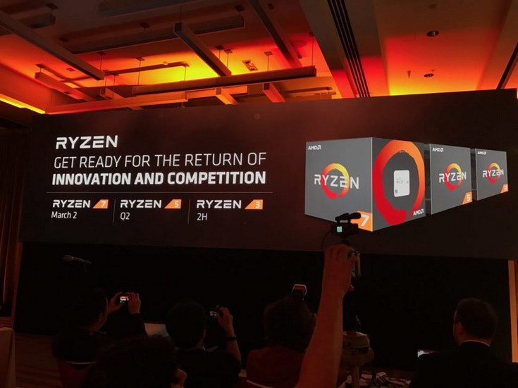 Процессоры Ryzen 5 появятся в продаже во втором квартале, а Ryzen 3 можно будет купить лишь во втором полугодии