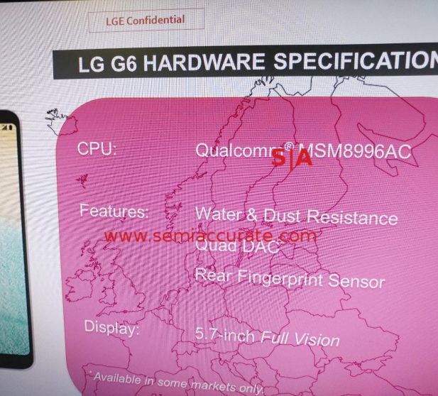 Смартфон LG G6 действительно не получит SoC Snapdragon 835. Вместо неё будет использоваться Snapdragon 821