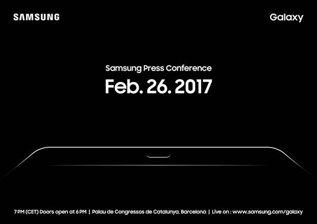 Планшет Samsung Galaxy Tab S3 представят на MWC 2017, производитель рассылает приглашения на мероприятие