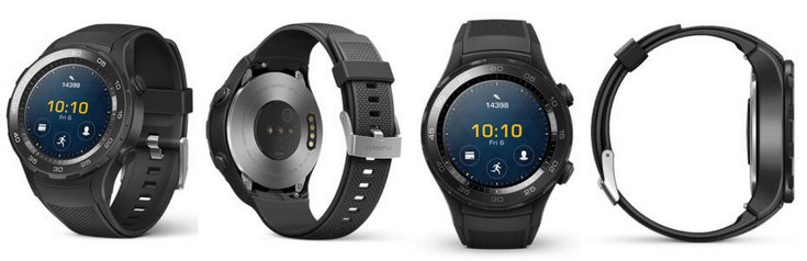 Изображения Huawei Watch 2 демонстрируют спортивные умные часы со слотом для карты Nano-SIM