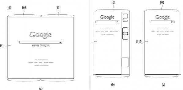 LG запатентовала смартфон со сгибающимся дисплеем