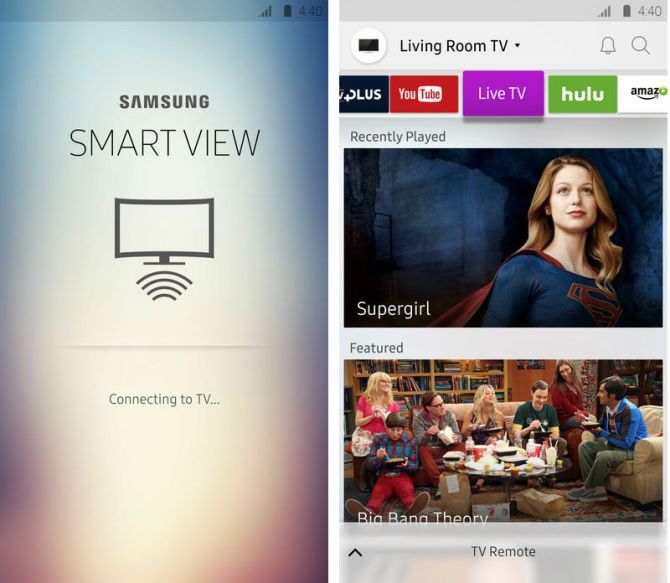 Новые умные телевизоры Samsung смогут воспроизводить видео с различных сервисов, запущенных на смартфоне