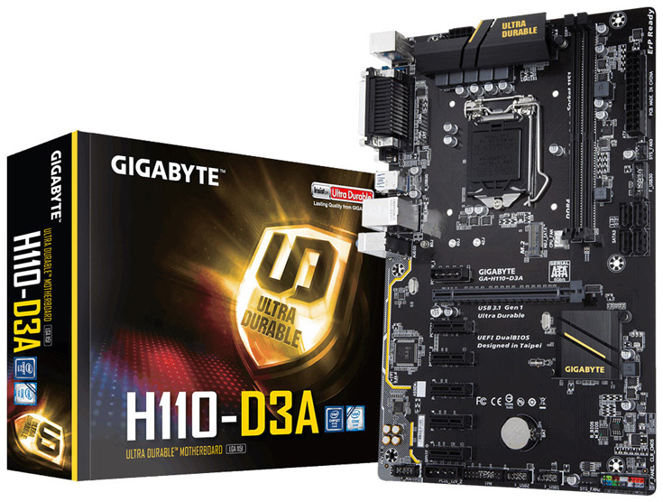 Ожидается, что плата Gigabyte H110-D3A будет стоить не больше $70