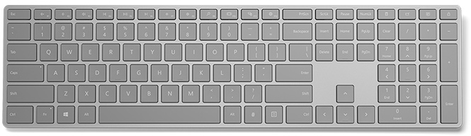 ������ ���������� Microsoft Modern Keyboard with Fingerprint ID ���������� �� ������������ ������