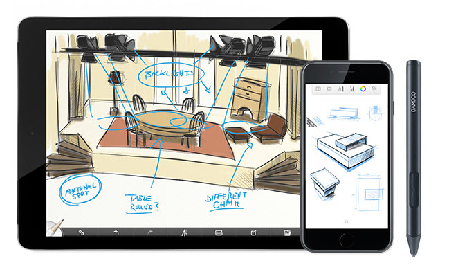 Умный стилус Bamboo Sketch предназначен для iPad и iPhone