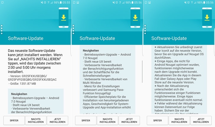 Смартфоны Samsung Galaxy S6 и S6 edge уже начали получать обновление до Android 7.0